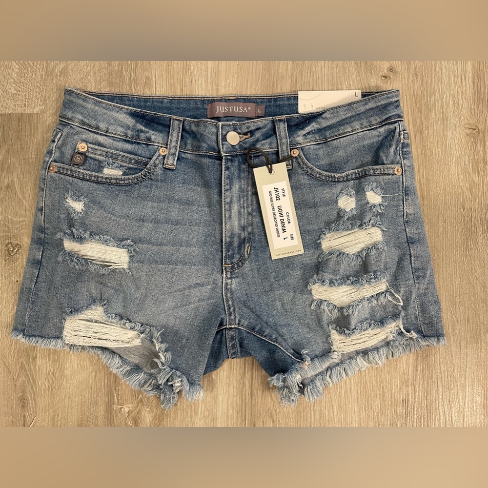Just USA distressed shorts size Large
